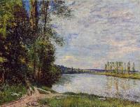 Sisley, Alfred - The Path from Veneux to Thomery along the Water, Evening